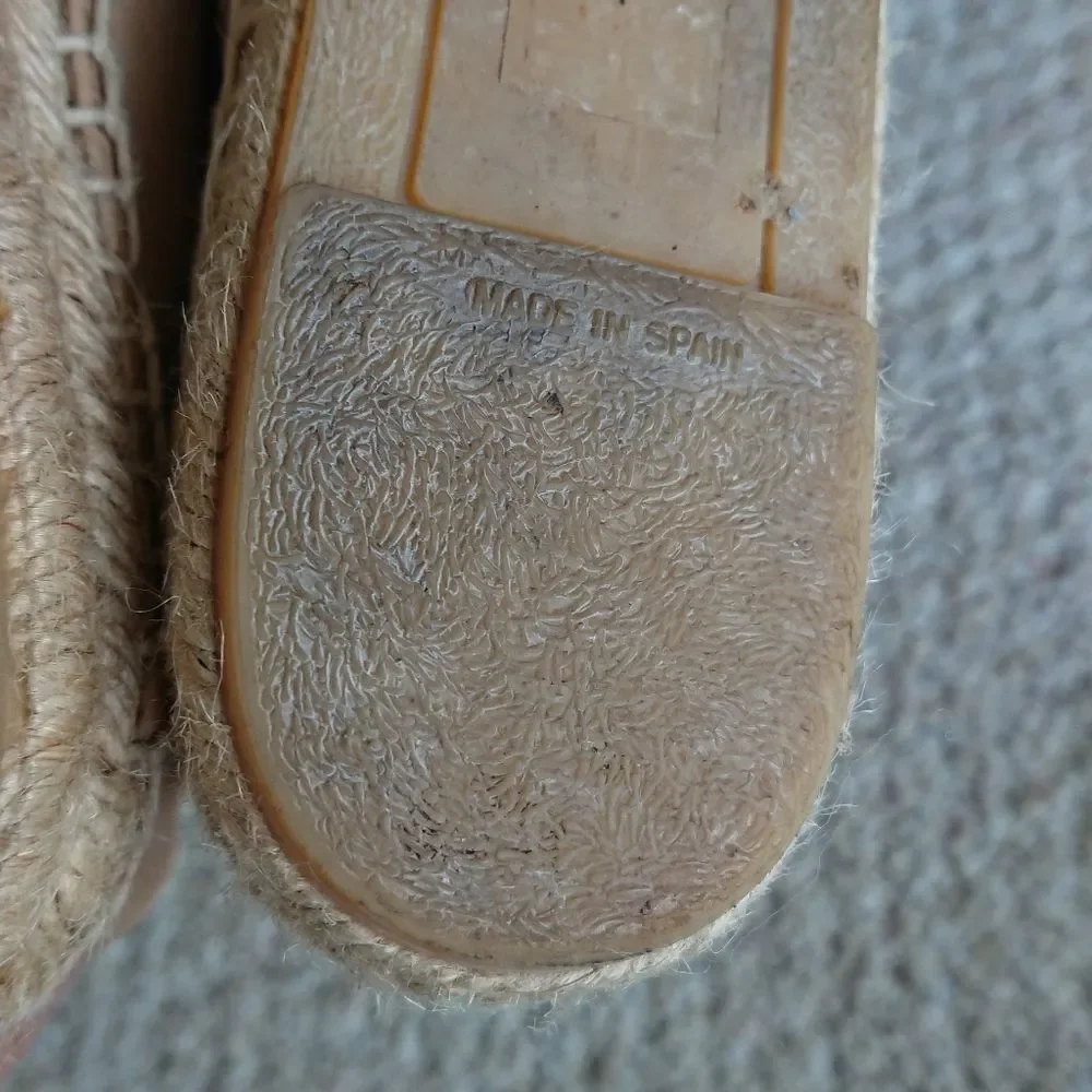 Vince Women's Rachael Leather Espadrille Flats size 8
